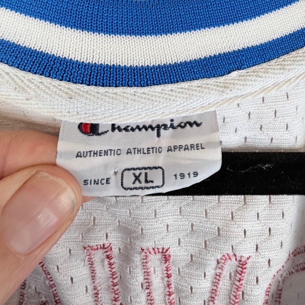 Champion‎ Europe Julius Erving 32 New York Nets Hardwood Classics Jersey XL NBA - Picture 10 of 10